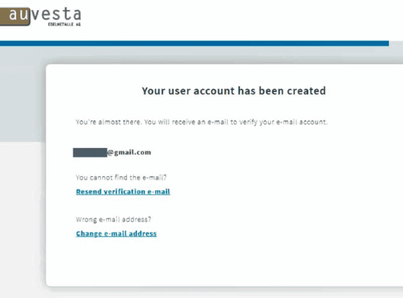 Auvesta confirmation registration