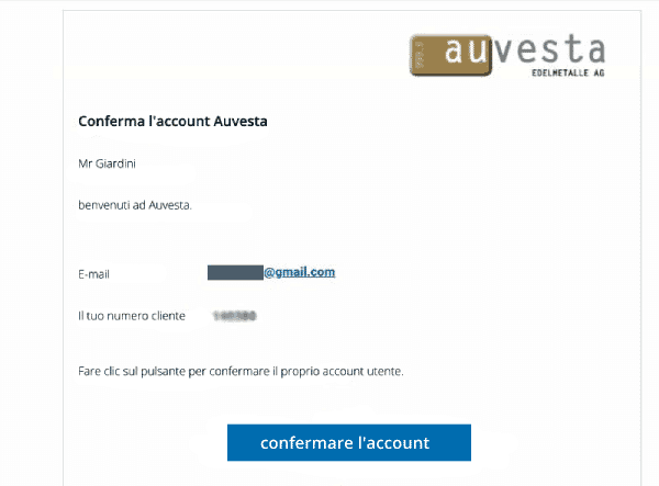 Auvesta confirm account